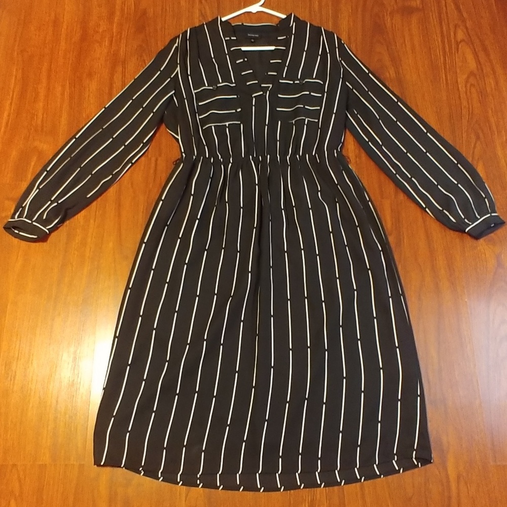 Black and white striped Dress